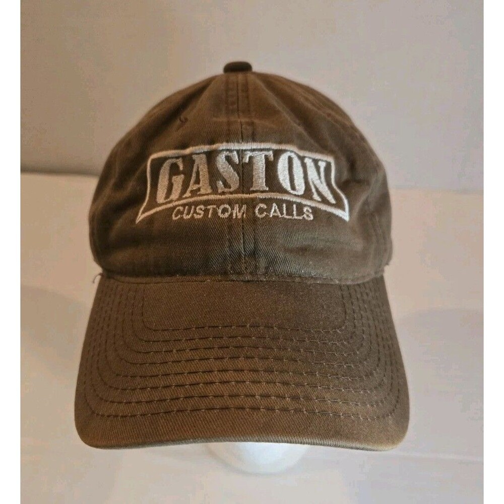 Gaston Custom Calls Brown Slide Back Adjustable Trucker Hat Eco3